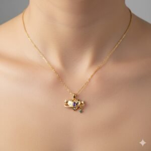 HOME collar corazón dorado